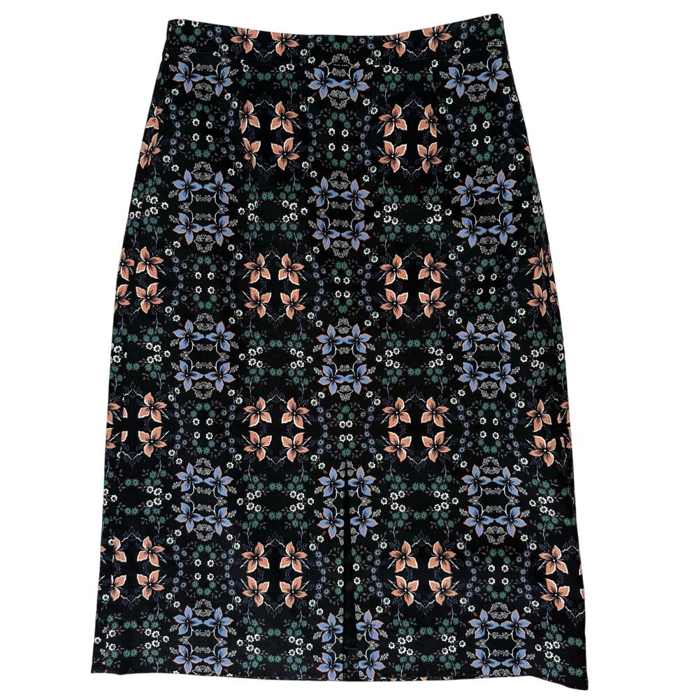 J.Crew Pencil Skirt Knee Length Women's 2Black Blue Peach Green Stretch